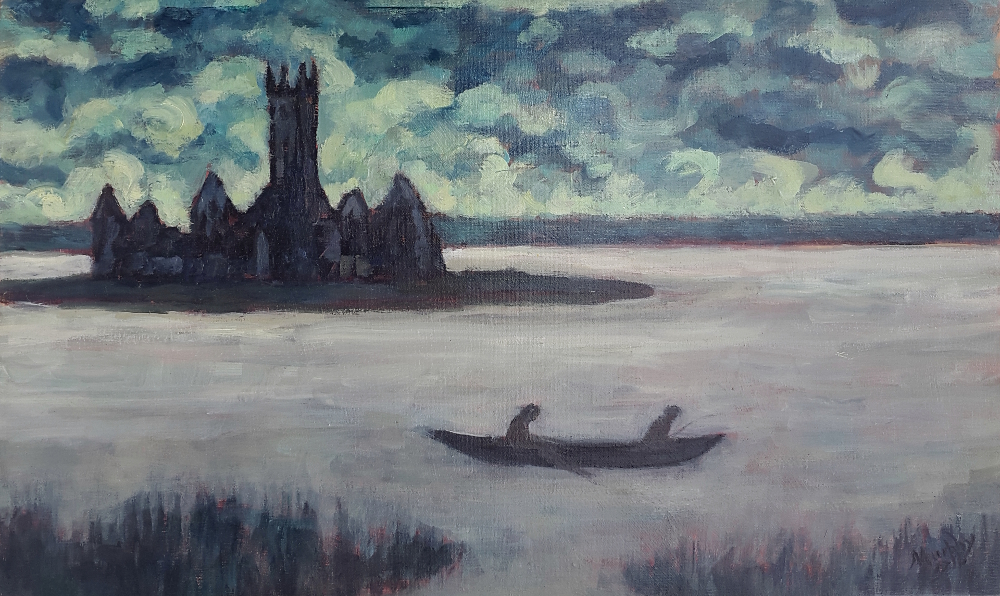The Fisherman 61 x 38 cm oil on canvas - web