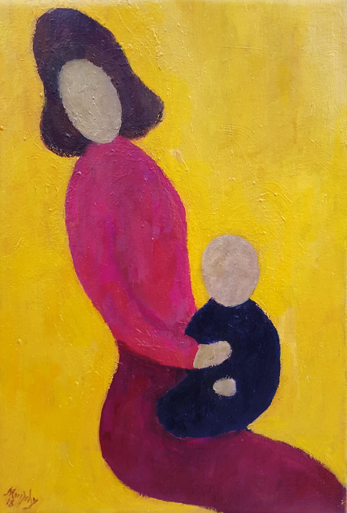 Mother & Child  55 x 38 cm oil on canvas - web