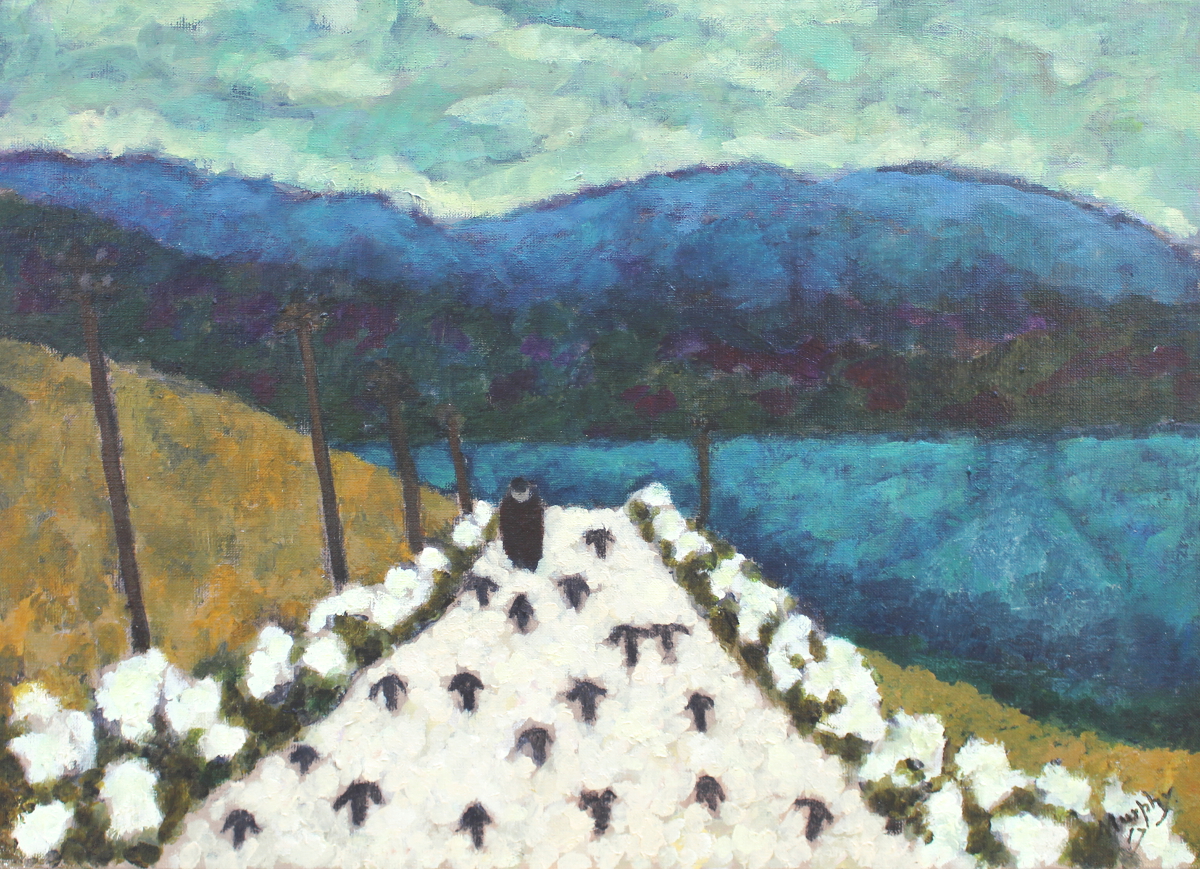 The Flock of Sheep 61 x 46 cm oil on canvas - web