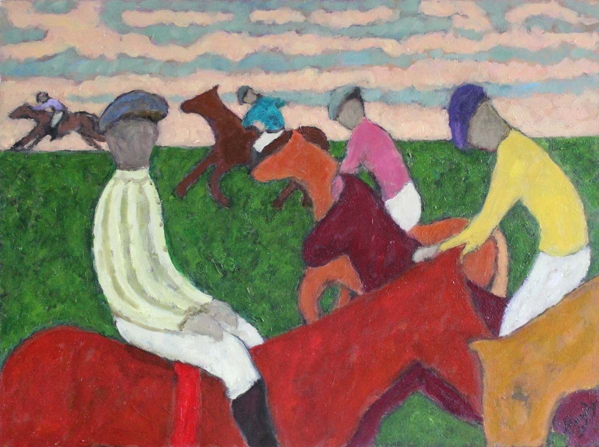 Galway Races 73 x 54 cm oil on canvas - web